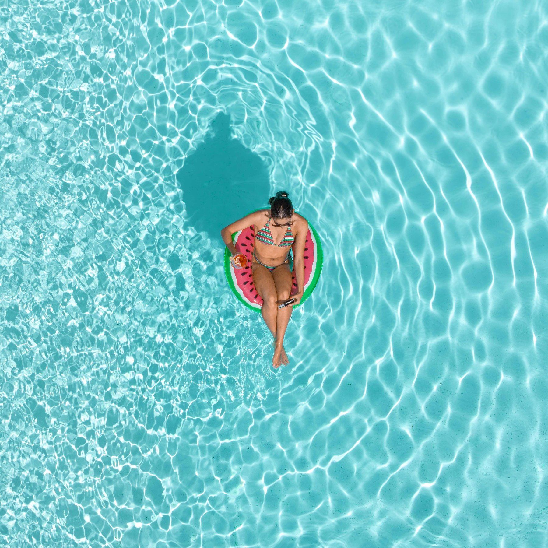 Fotoproducto en piscina